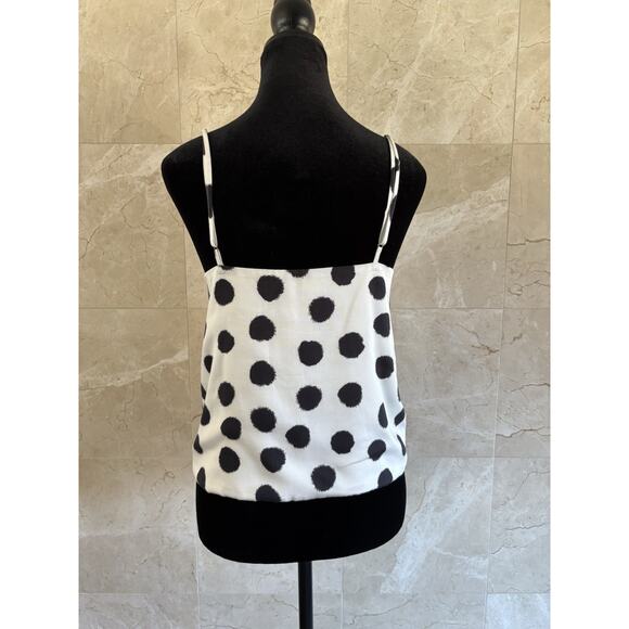 Mother of Pearl Tara Camisole Top Black White Polka Dot, Quiet Luxury $295 - Picture 11 of 16